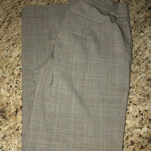 Tan plaid light blue accent banana republic slacks